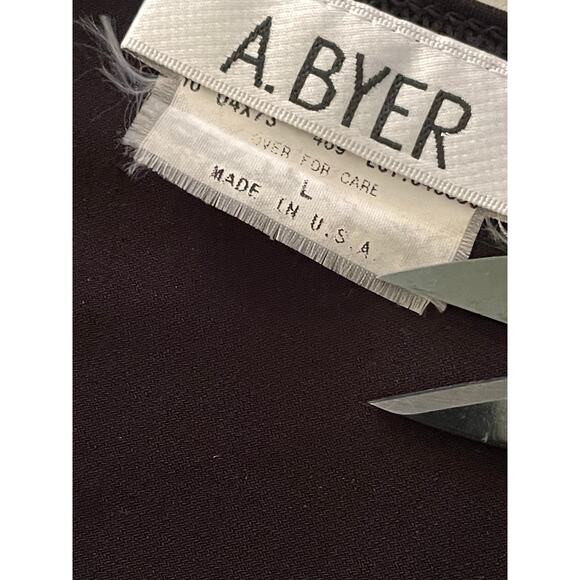 A Byer Vintage Black Sparkle Pullover Ruched Top Large - Picture 7 of 8